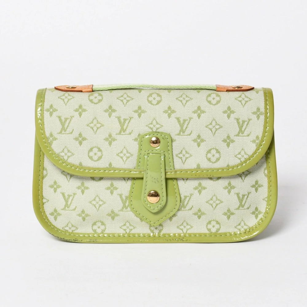 Louis Vuitton Trouse Marie Kate Pouch Case Monogram Apple Canvas Leather Green